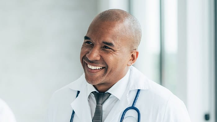 Smiling male doctor
