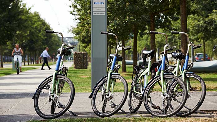 Bikes in front of Philips office