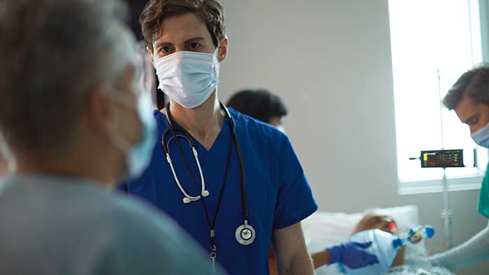 Nurse talking