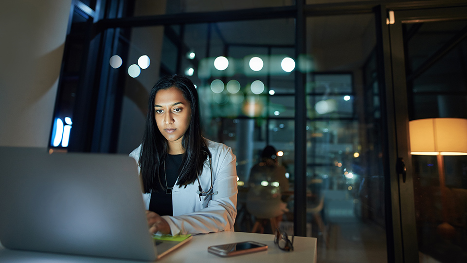 Healthcare professional at work