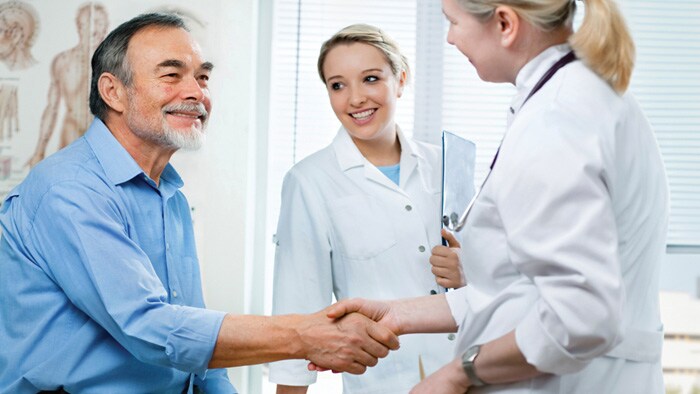 Doctors shaking hands