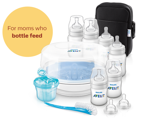 Bottle Feeding Essentials: Bottles, Steam Sterilizer Philps Avent