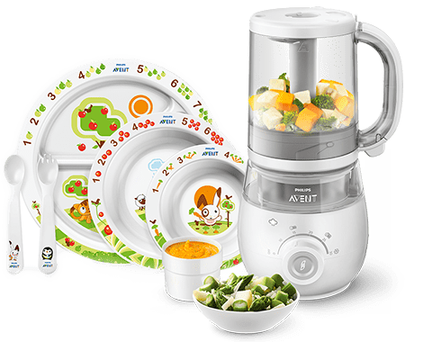 منتجات إطعام الأطفال: جهاز تحضير طعام الأطفال وأدوات المائدة من Philips Avent