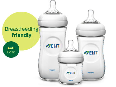 Philips Avent Natural Baby Bottle is breastfeeding friendly anti colic