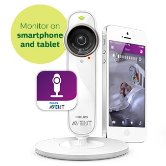 Baby monitor on shop phone