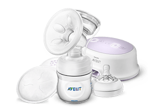 Single electric breast pump and nipples Philips Avent