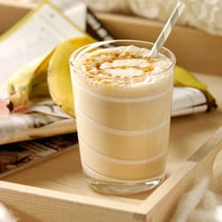 Peanut butter, banana and flax smoothie