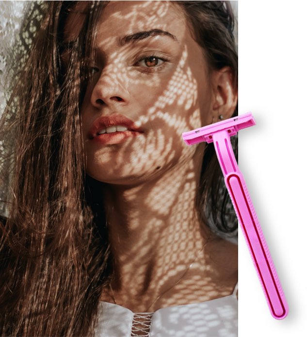 Upper lip hair removal through shaving